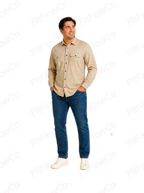 Filson Men’s XL Cotton Twill Shirt Khaki Sand Button Front Workwear NWOT